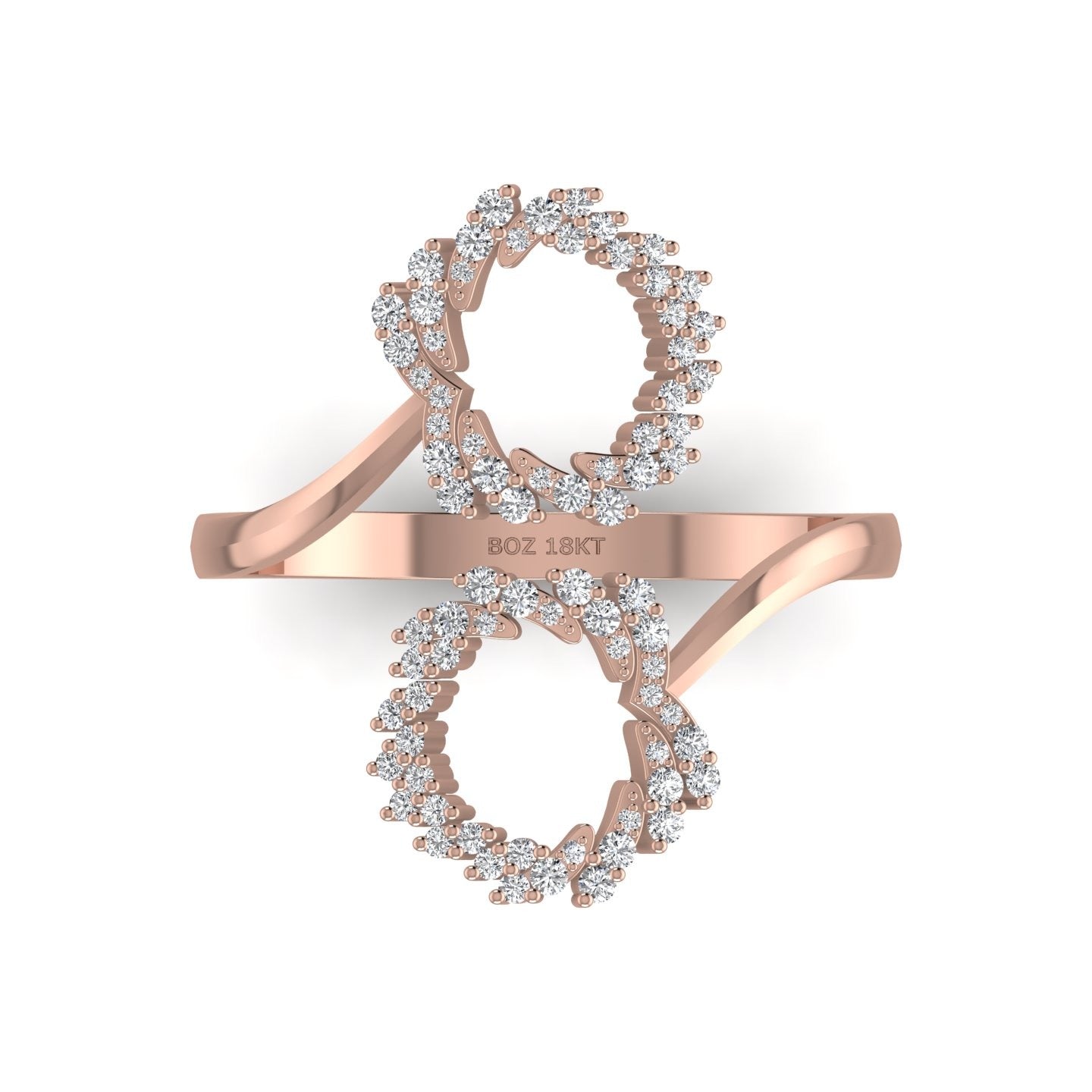 Boz Forever Interlink Diamond Ring in 18K Gold