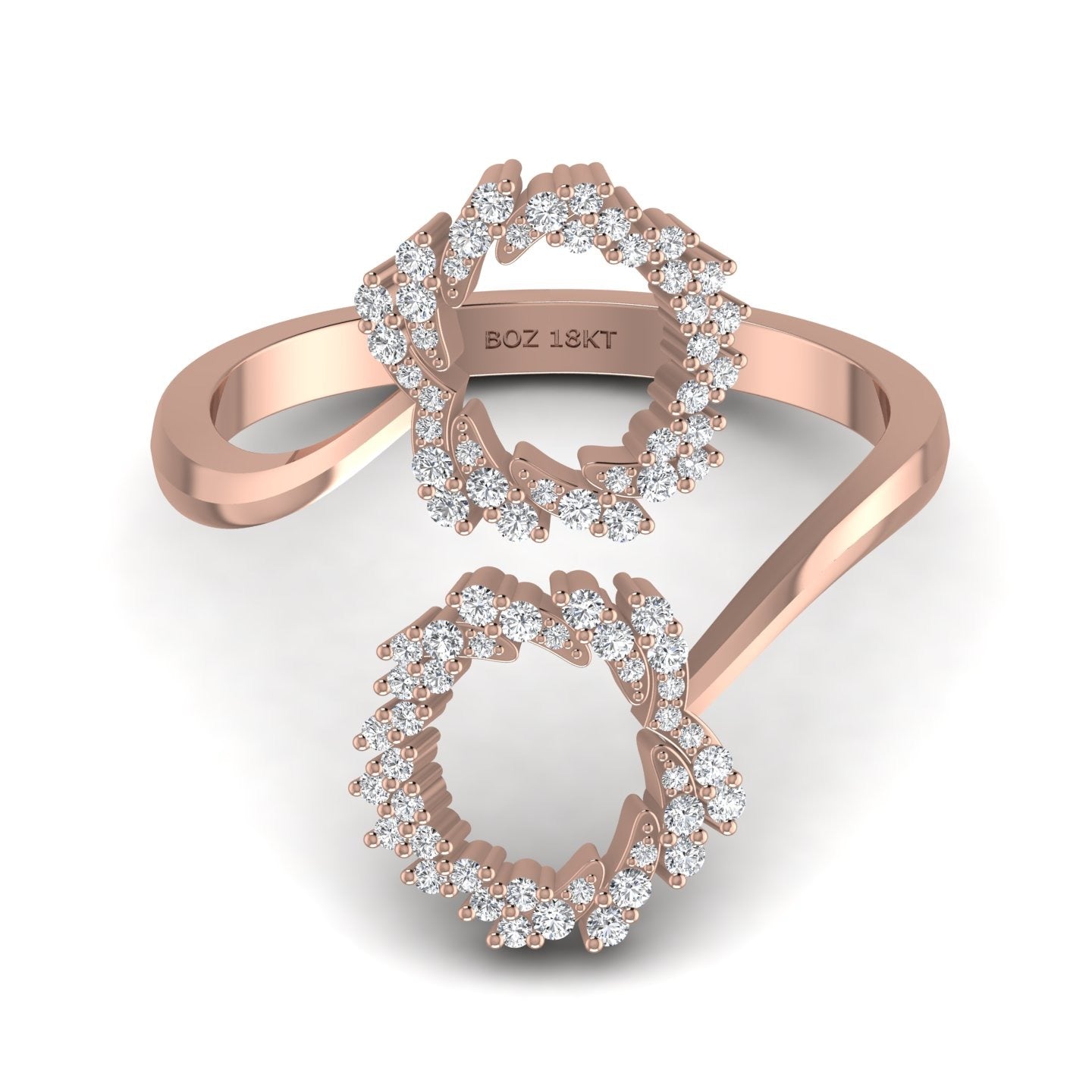 Boz Forever Interlink Diamond Ring in 18K Gold