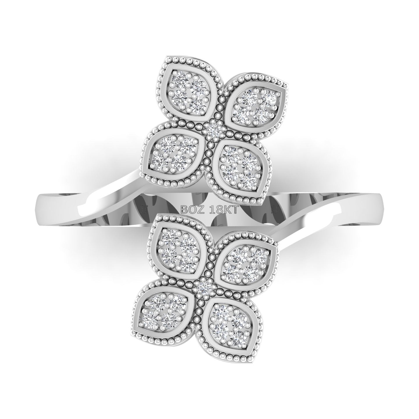 Nora Cuff Diamond Ring in 18K Gold