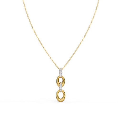 Joan Vertical Diamond Necklace in 18K Gold