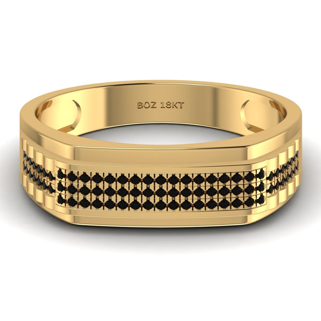 Amir Diamond Pave Band in 18K Gold