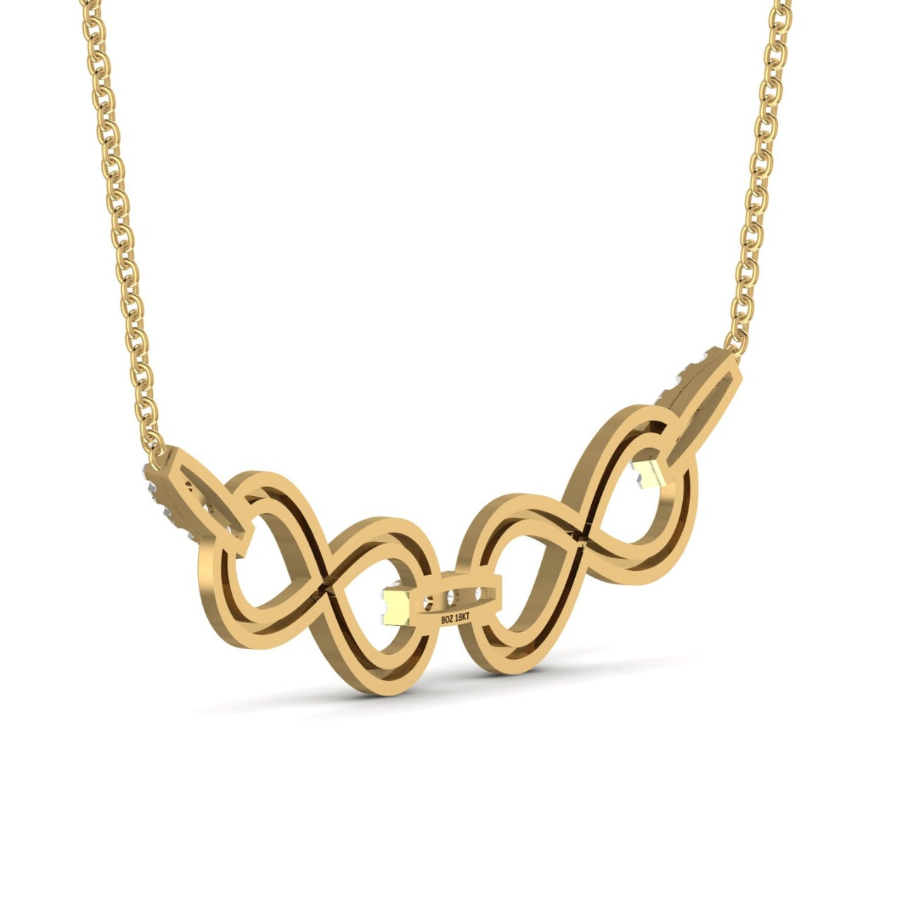 Joan Horizontal Diamond Necklace in 18K Gold